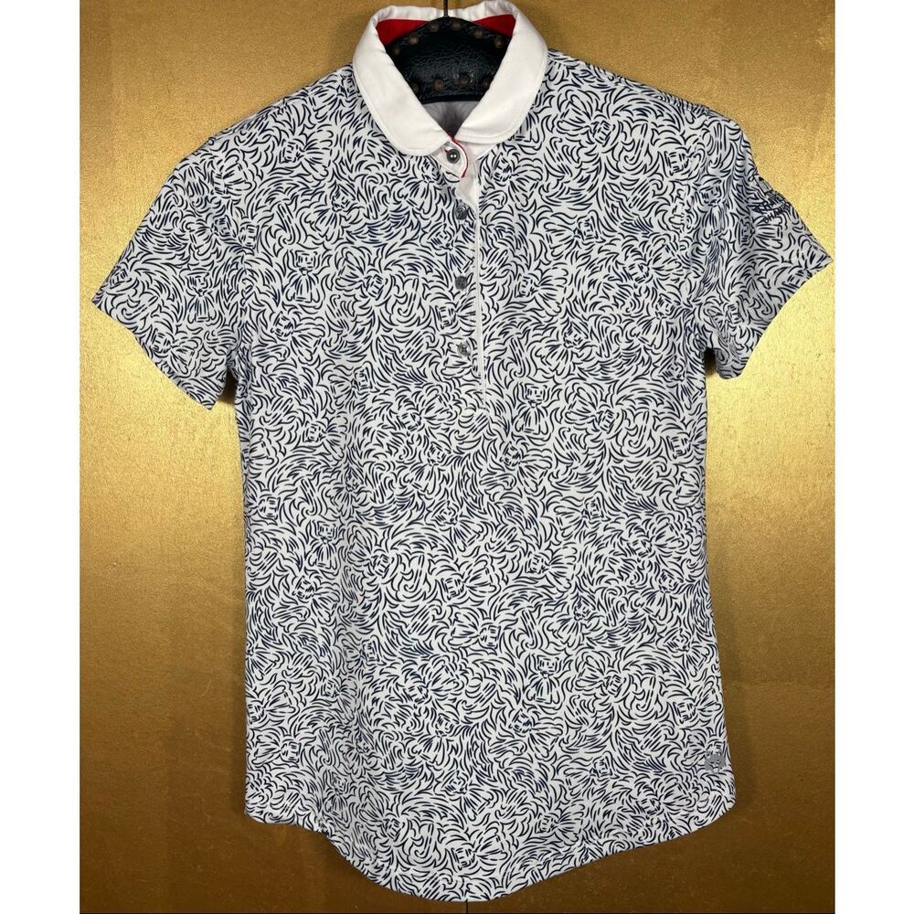 Greyson woman’s geo print polo golf shirt size XS